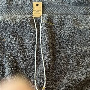 White Beaded Necklace with Star Pendant